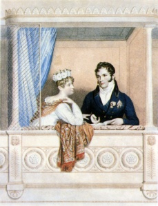 Sketch of Princess Charlotte and Prince Leopold